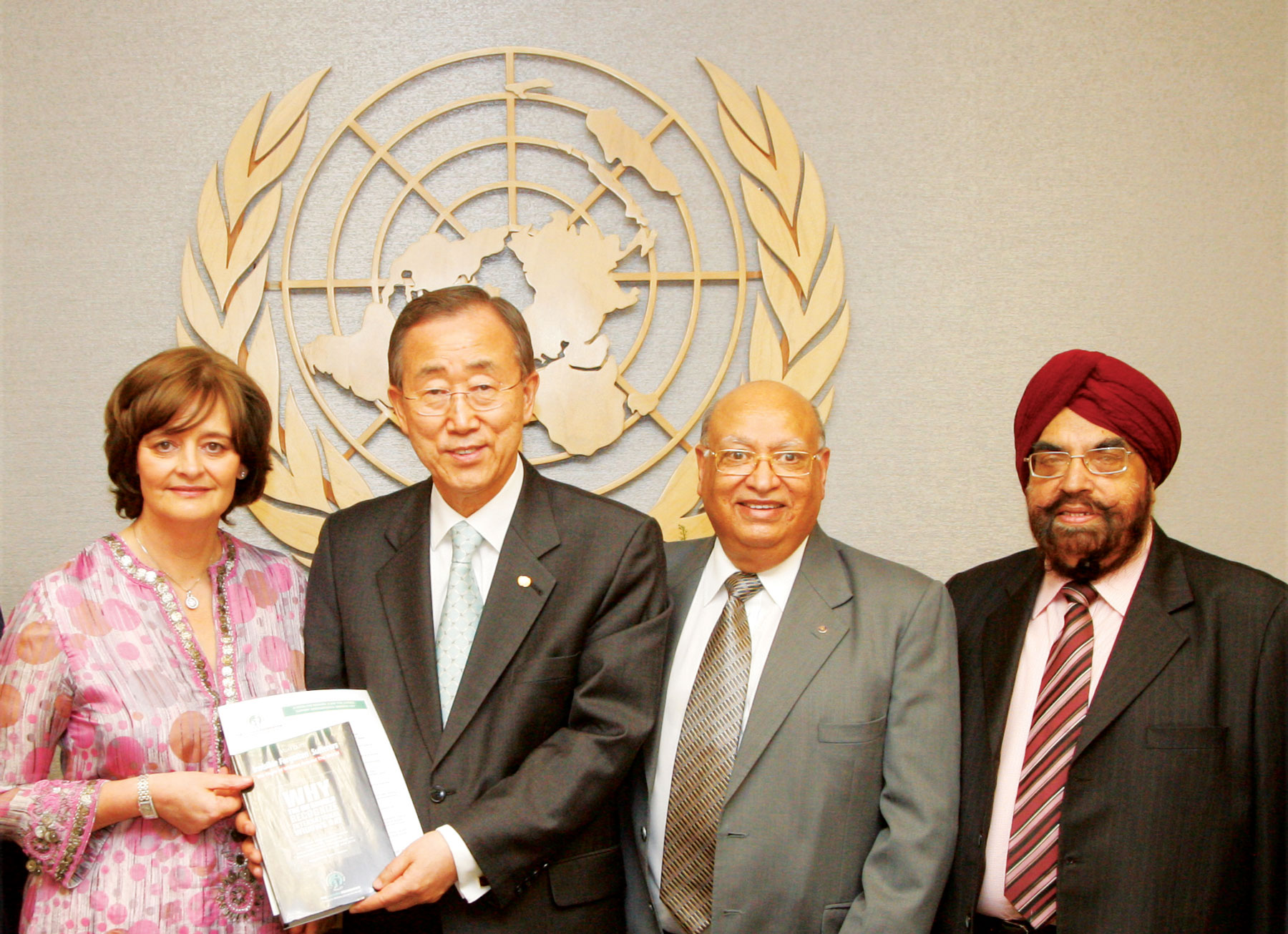 UNSG Ban Ki-Moon receives IWD presentation